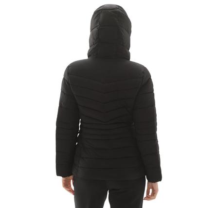 Skechers W Fitted Hoodie Puffer Jacket Kadın Siyah Skechers W Fitted Hoodie Puffer Jacket Kadın Siyah