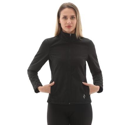 Skechers W Fitted Softshell Turtle Neck Jacket Kadın Siyah Skechers W Fitted Softshell Turtle Neck Jacket Kadın Siyah