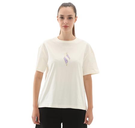 Skechers W Graphic Tee Loose Fit T-Shirt Kadın T-Shirt Beyaz
