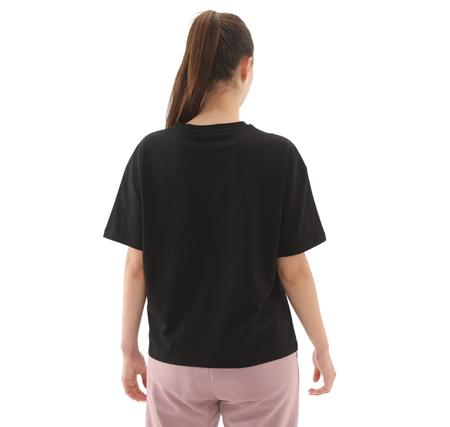 Skechers W Graphic Tee Loose Fit T-Shirt Kadın T-Shirt Siyah