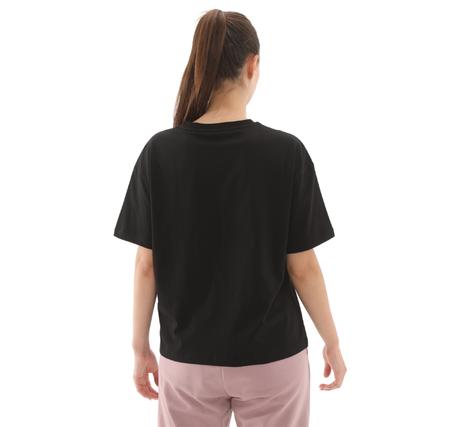 Skechers W Graphic Tee Loose Fit T-Shirt Kadın T-Shirt Siyah
