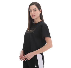 Skechers W Graphic Tee Shiny Logo T-Shirt Kadın T-Shirt Lacivert