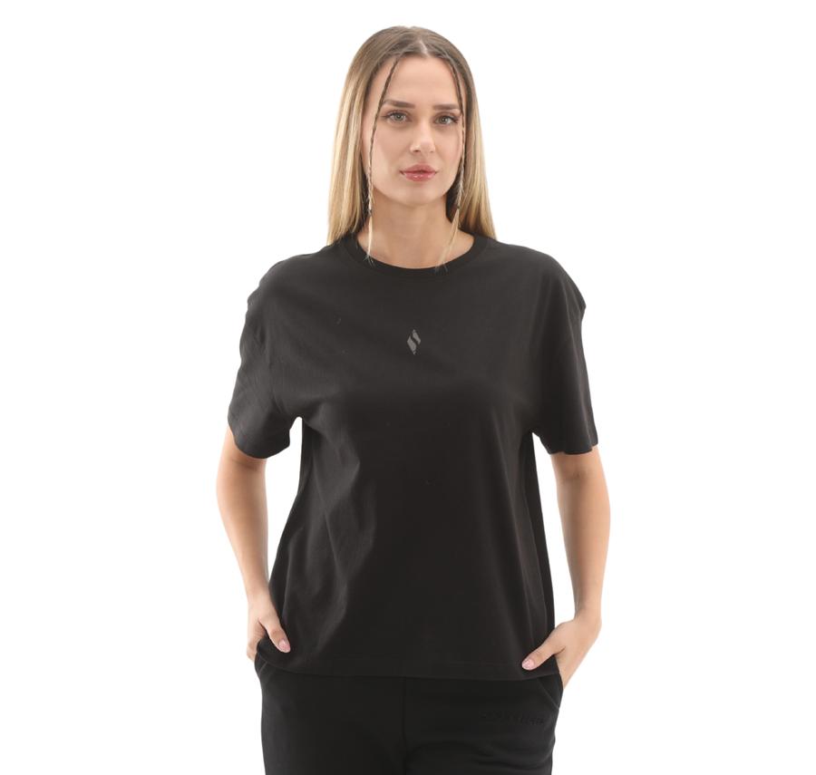 Skechers W Light Fabric T-Shirt Kadın Siyah Skechers W Light Fabric T-Shirt Kadın Siyah
