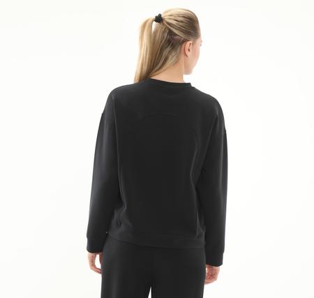 Skechers W Lounge Loose Crew Neck Sweatshirt Erkek Sweatshirt Siyah