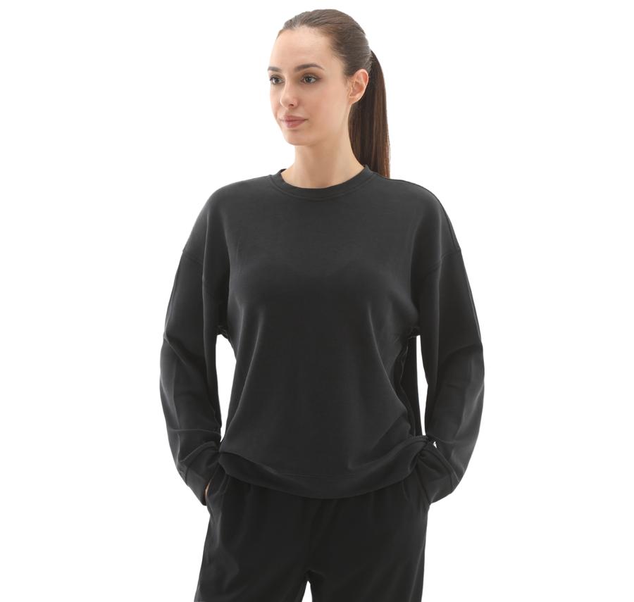 Skechers W Lounge Loose Crew Neck Sweatshirt Kadın Sweatshirt Siyah Skechers W Lounge Loose Crew Neck Sweatshirt Kadın Sweatshirt Siyah
