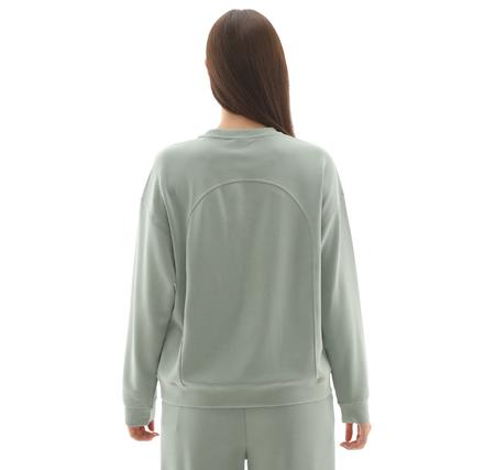 Skechers W Lounge Loose Crew Neck Sweatshirt Kadın Sweatshirt Yeşil