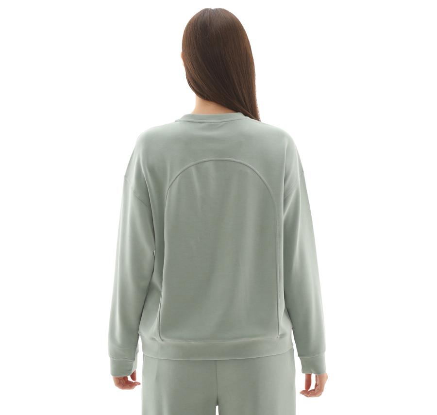 Skechers W Lounge Loose Crew Neck Sweatshirt Kadın Sweatshirt Yeşil Skechers W Lounge Loose Crew Neck Sweatshirt Kadın Sweatshirt Yeşil