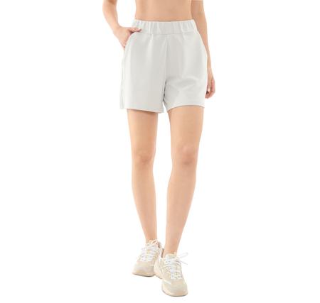 Skechers W Lounge Regular 5 Inch Sweatshort Kadın Şort Ve Kapri Gri