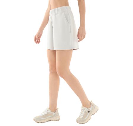 Skechers W Lounge Regular 5 Inch Sweatshort Kadın Şort Ve Kapri Gri