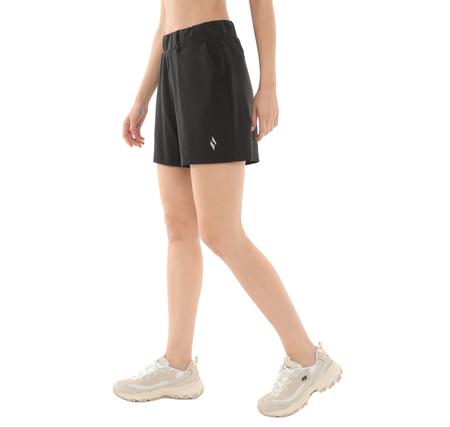 Skechers W Lounge Regular 5 Inch Sweatshort Kadın Şort Ve Kapri Siyah