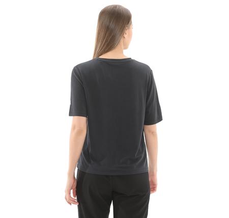 Skechers W Lounge Regular Crew Neck T-Shirt Kadın T-Shirt Siyah