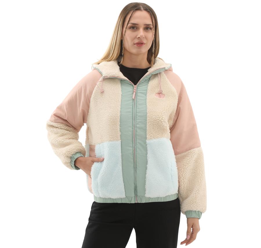 Skechers W Outdoor Fleece Full Zip Sherpa Kadın Ceket Pembe Skechers W Outdoor Fleece Full Zip Sherpa Kadın Ceket Pembe