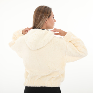 Skechers W Outdoor Fleece Hz Sherpa Sweatshirt Kadın Ceket Beyaz