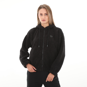 Skechers W Outdoor Fleece Hz Sherpa Sweatshirt Kadın Ceket Siyah
