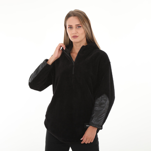 Skechers W Outdoor Fleece Hz Sherpa Sweatshirt Kadın Sweatshirt Siyah