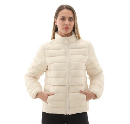 Skechers W Outerwear Pop Up Detailed Padded Jacket Kadın Ceket Krem Skechers W Outerwear Pop Up Detailed Padded Jacket Kadın Ceket Krem