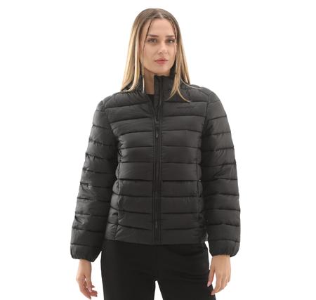 Skechers W Outerwear Pop Up Detailed Padded Jacket Kadın Ceket Siyah Skechers W Outerwear Pop Up Detailed Padded Jacket Kadın Ceket Siyah