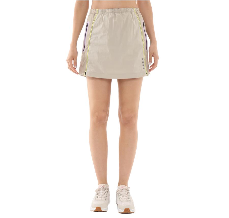 Skechers W Skort Short Kadın Elbise - Etek Krem Skechers W Skort Short Kadın Elbise - Etek Krem