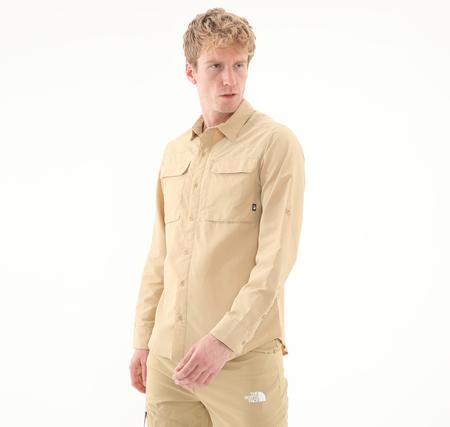 The North Face M L-S Sequoıa Shırt Erkek Gömlek Krem