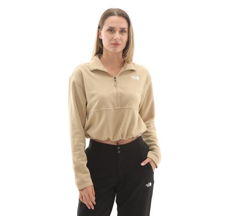 The North Face W Glacıer Fleece 1-2 Zıp Short Jacket Kadın Sweatshirt Krem The North Face W Glacıer Fleece 1-2 Zıp Short Jacket Kadın Sweatshirt Krem