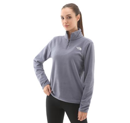The North Face W Glacıer Fleece 1-4 Zıp Jacket Kadın Sweatshirt Mor