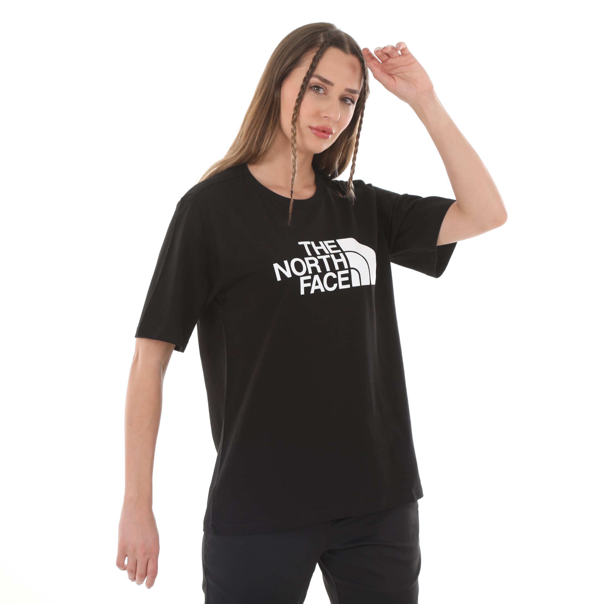 The North Sneakscloud Tee Kadın T-Shirt| W Easy Relaxed Face Siyah