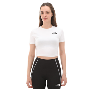 The North Face W S-S Essentıal Cropped Slım Tee Kadın T-Shirt Beyaz