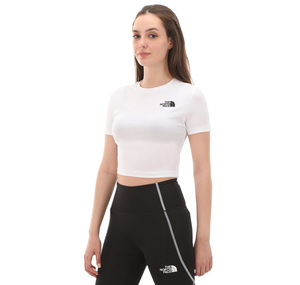 The North Face W S-S Essentıal Cropped Slım Tee Kadın T-Shirt Beyaz