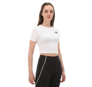 The North Face W S-S Essentıal Cropped Slım Tee Kadın T-Shirt Beyaz
