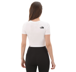 The North Face W S-S Essentıal Cropped Slım Tee Kadın T-Shirt Beyaz