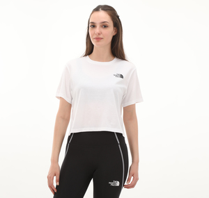 The North Face W Sımple Dome Cropped Slım Tee Kadın T-Shirt Beyaz