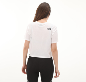 The North Face W Sımple Dome Cropped Slım Tee Kadın T-Shirt Beyaz