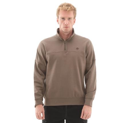 Timberland 1-4 Zip Sweatshirt Erkek Sweatshirt Kahve
