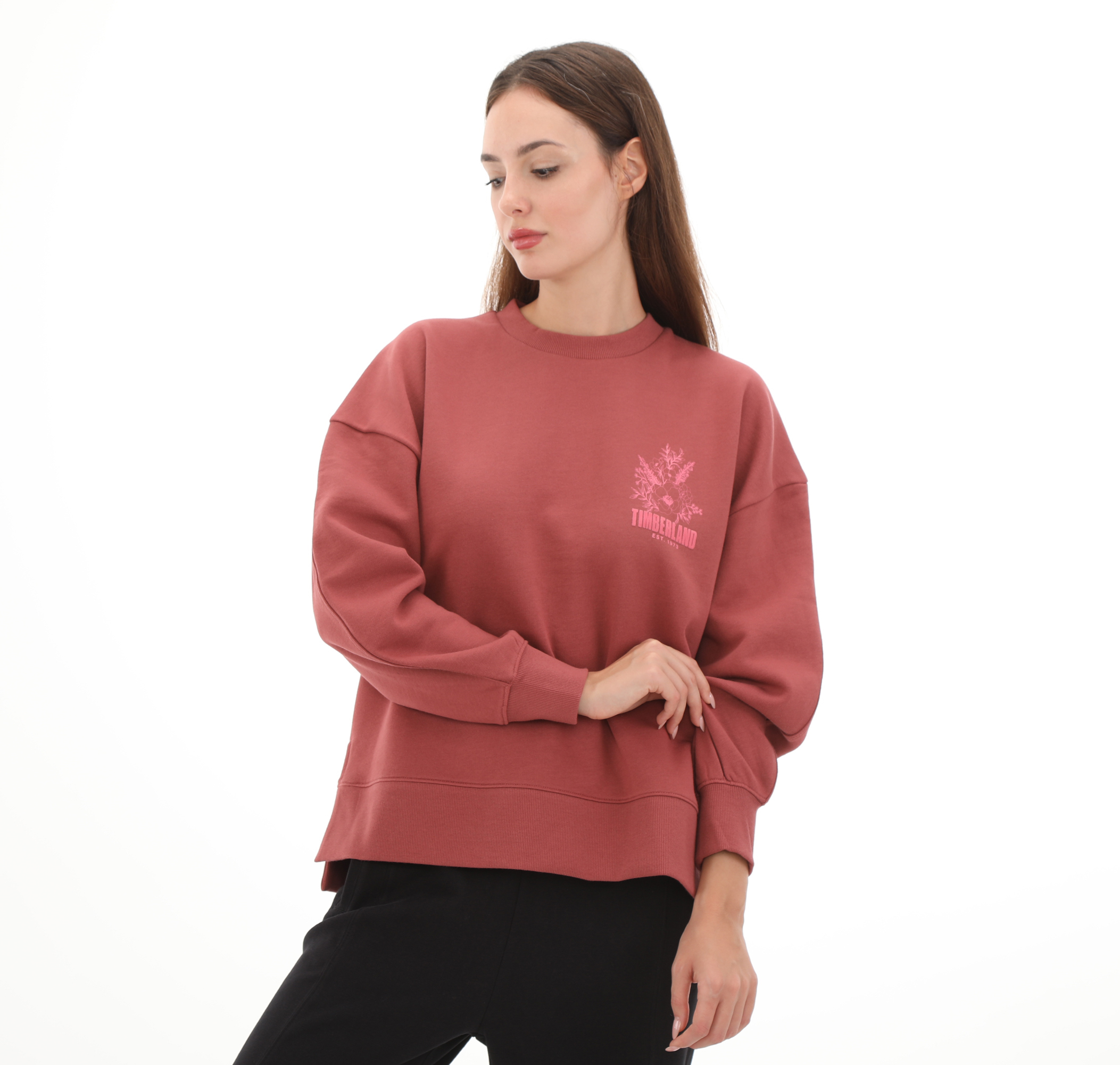 Женский свитшот Timberland Brushed Chest Graphic Crew Sweatshirt