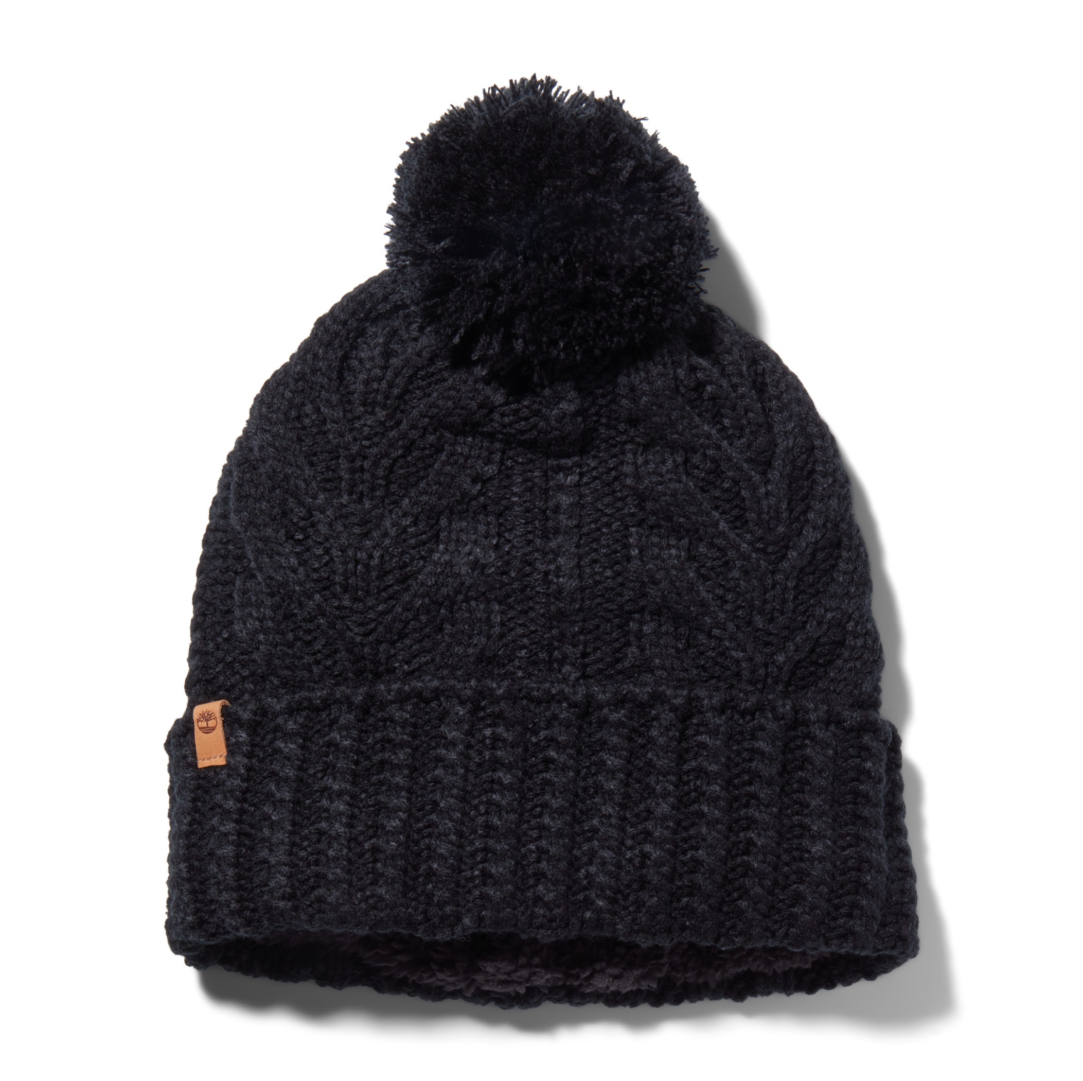 Женская шапка Timberland Cable Premium Pom Beanie