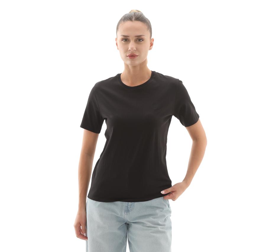 Timberland Dunstan Short-Sleeve Tee Kadın T-Shirt Siyah Timberland Dunstan Short-Sleeve Tee Kadın T-Shirt Siyah