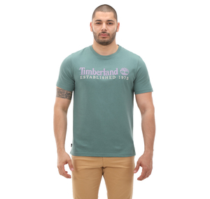 Timberland Embroidery Logo Tee Erkek T-Shirt Yeşil