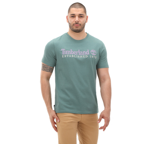 Timberland Embroidery Logo Tee Erkek T-Shirt Yeşil