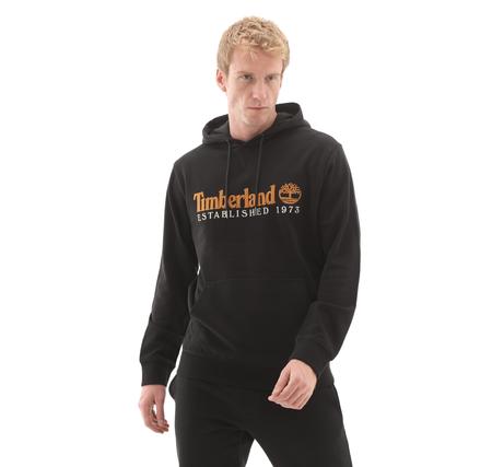 Timberland Establıshed 1973 Embroidered Logo Loopba Erkek Sweatshirt Siyah