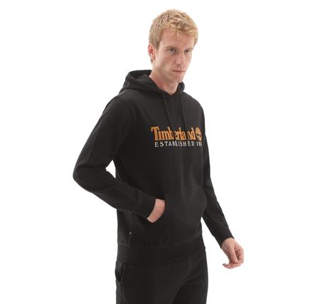 Timberland Establıshed 1973 Embroidered Logo Loopba Erkek Sweatshirt Siyah