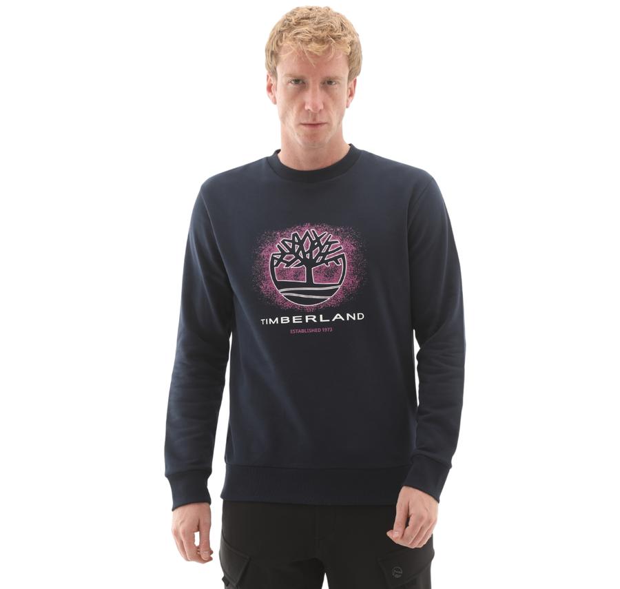 Timberland Front Seasonal Tree Logo Graphic Crewnec Erkek Sweatshirt Lacivert Timberland Front Seasonal Tree Logo Graphic Crewnec Erkek Sweatshirt Lacivert