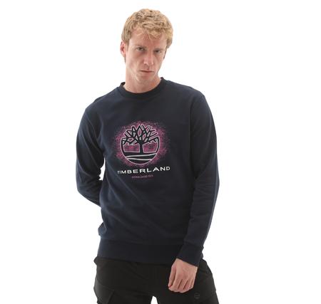 Timberland Front Seasonal Tree Logo Graphic Crewnec Erkek Sweatshirt Lacivert Timberland Front Seasonal Tree Logo Graphic Crewnec Erkek Sweatshirt Lacivert