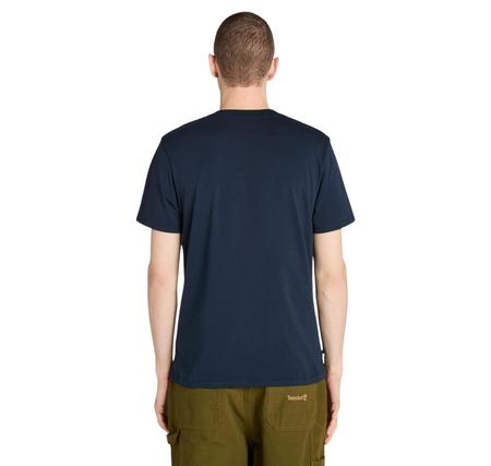 Timberland Front Seasonal Tree Logo Graphic Tee Erkek T-Shirt Lacivert