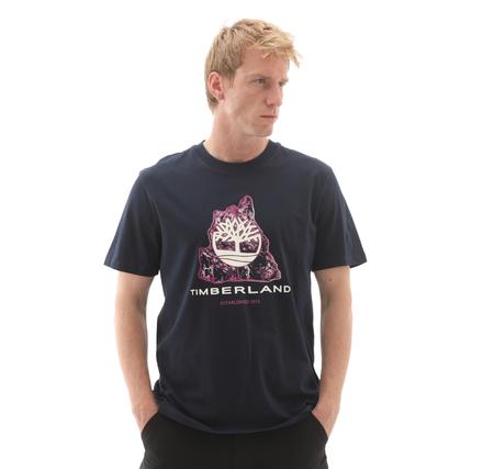 Timberland Front Seasonal Tree Logo Graphic Tee Erkek T-Shirt Lacivert Timberland Front Seasonal Tree Logo Graphic Tee Erkek T-Shirt Lacivert