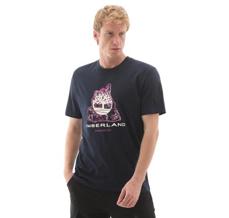 Timberland Front Seasonal Tree Logo Graphic Tee Erkek T-Shirt Lacivert Timberland Front Seasonal Tree Logo Graphic Tee Erkek T-Shirt Lacivert