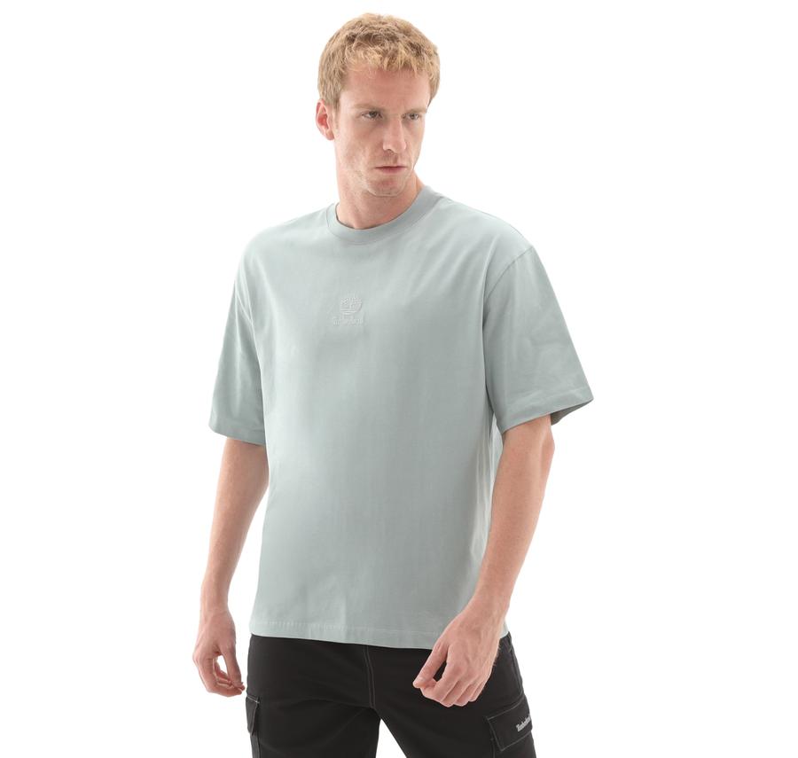 Timberland Hampthon Tonal Stack Logo Tee Erkek T-Shirt Açık Mavi Timberland Hampthon Tonal Stack Logo Tee Erkek T-Shirt Açık Mavi