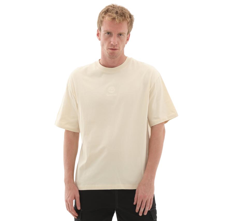 Timberland Hampthon Tonal Stack Logo Tee Erkek T-Shirt Bej Timberland Hampthon Tonal Stack Logo Tee Erkek T-Shirt Bej