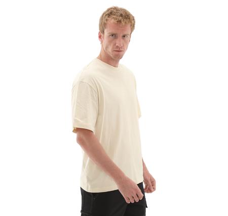 Timberland Hampthon Tonal Stack Logo Tee Erkek T-Shirt Bej