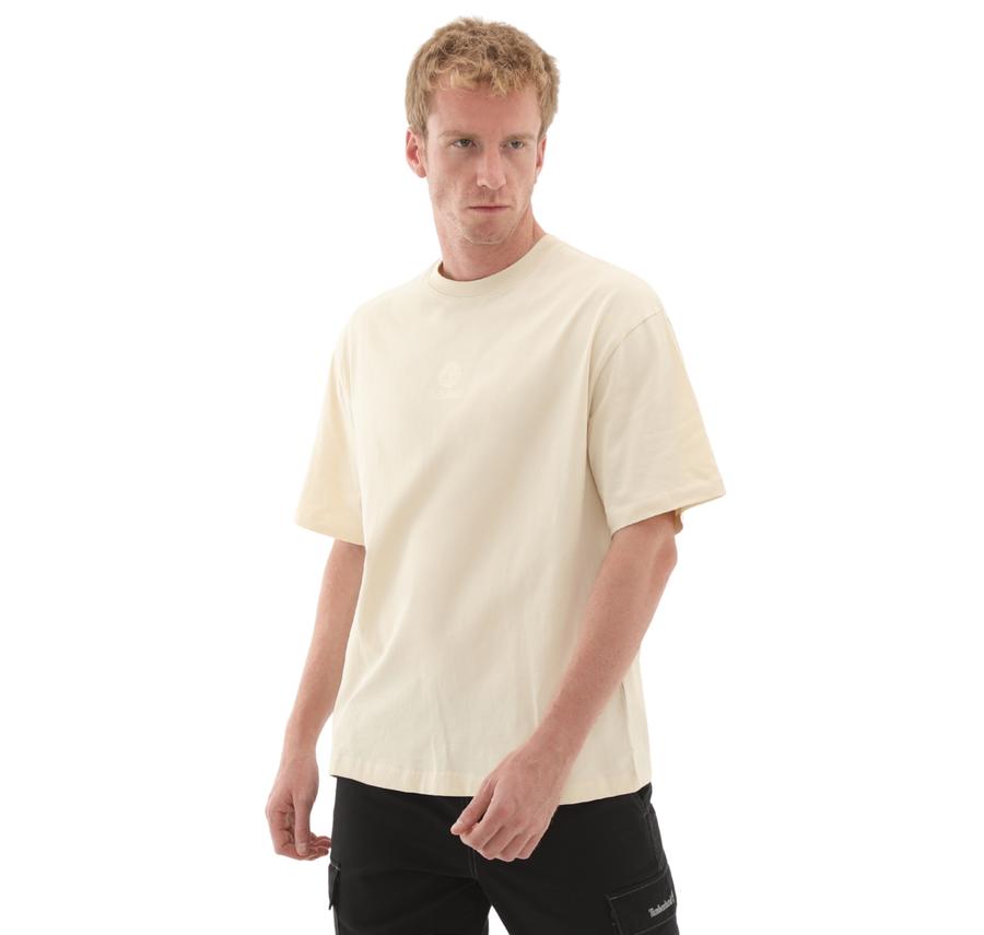 Timberland Hampthon Tonal Stack Logo Tee Erkek T-Shirt Bej Timberland Hampthon Tonal Stack Logo Tee Erkek T-Shirt Bej