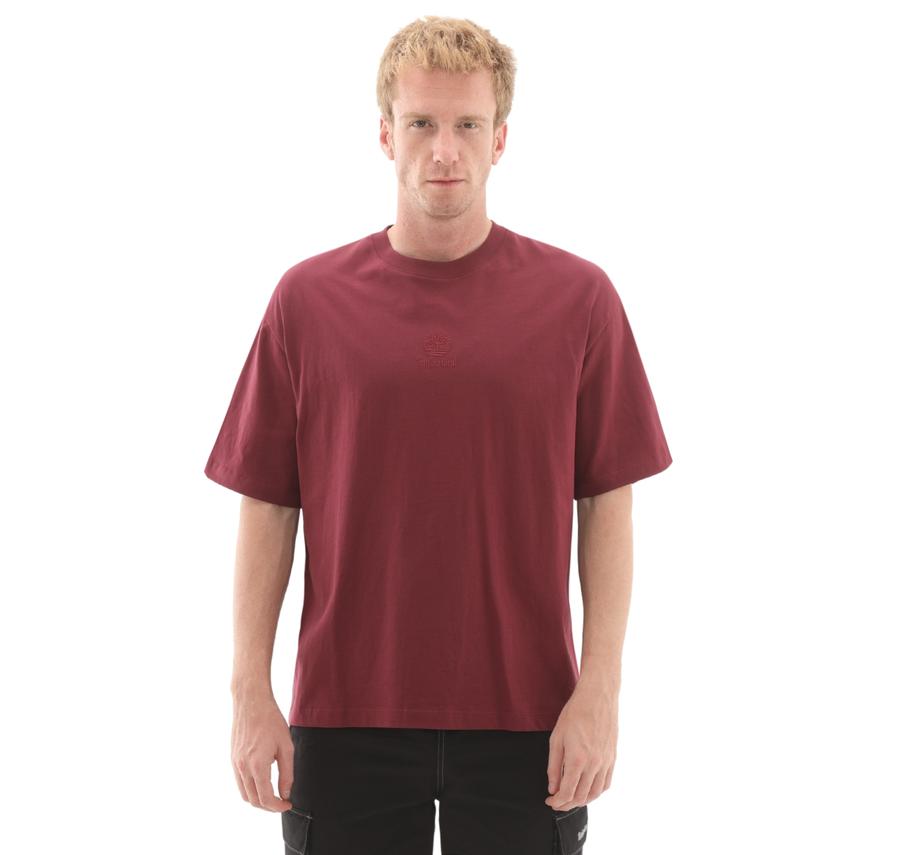 Timberland Hampthon Tonal Stack Logo Tee Erkek T-Shirt Bordo Timberland Hampthon Tonal Stack Logo Tee Erkek T-Shirt Bordo